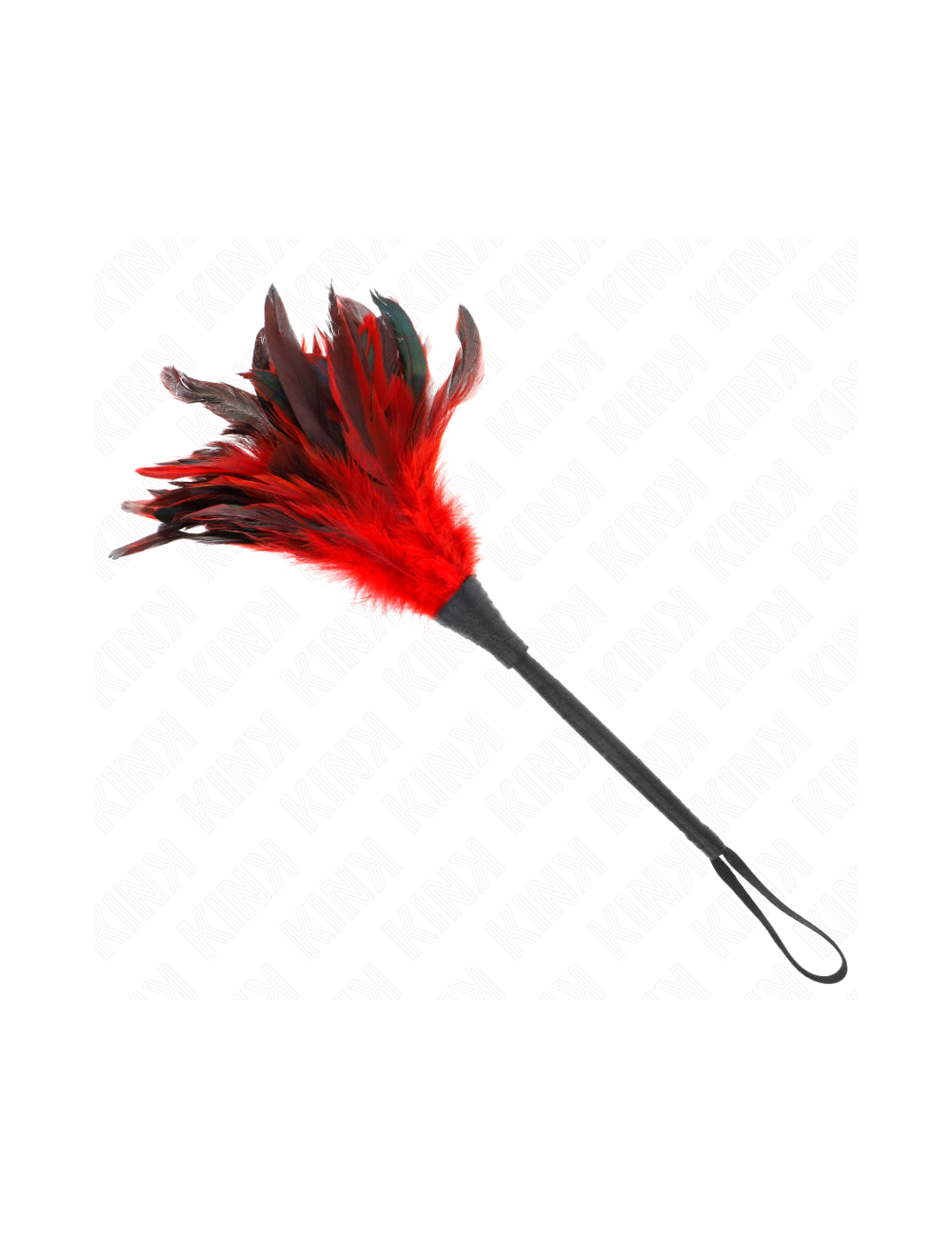 KINK - PIUME DI POLLO SOLLEGATO A FORMA DI CORNO ROSSO 36 CM