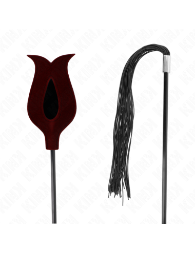 KINK - PIUME DI POLLO SOLLEGATO A FORMA DI CORNO NERO 36 CM