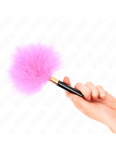KINK - PIUME TICKLE IN METALLO ORO FUCSIA 18 CM