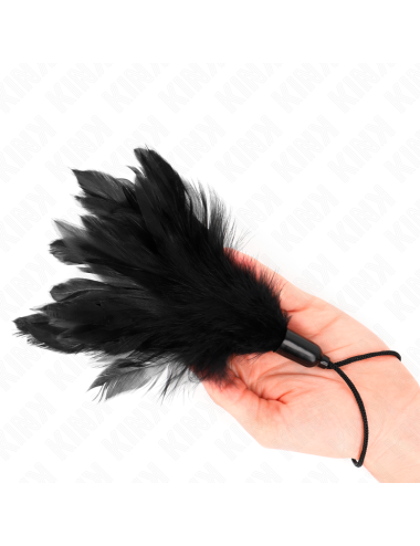 KINK - PIUME TICKLE CON MANICO IN CORDA BASE IN PLASTICA 15 CM