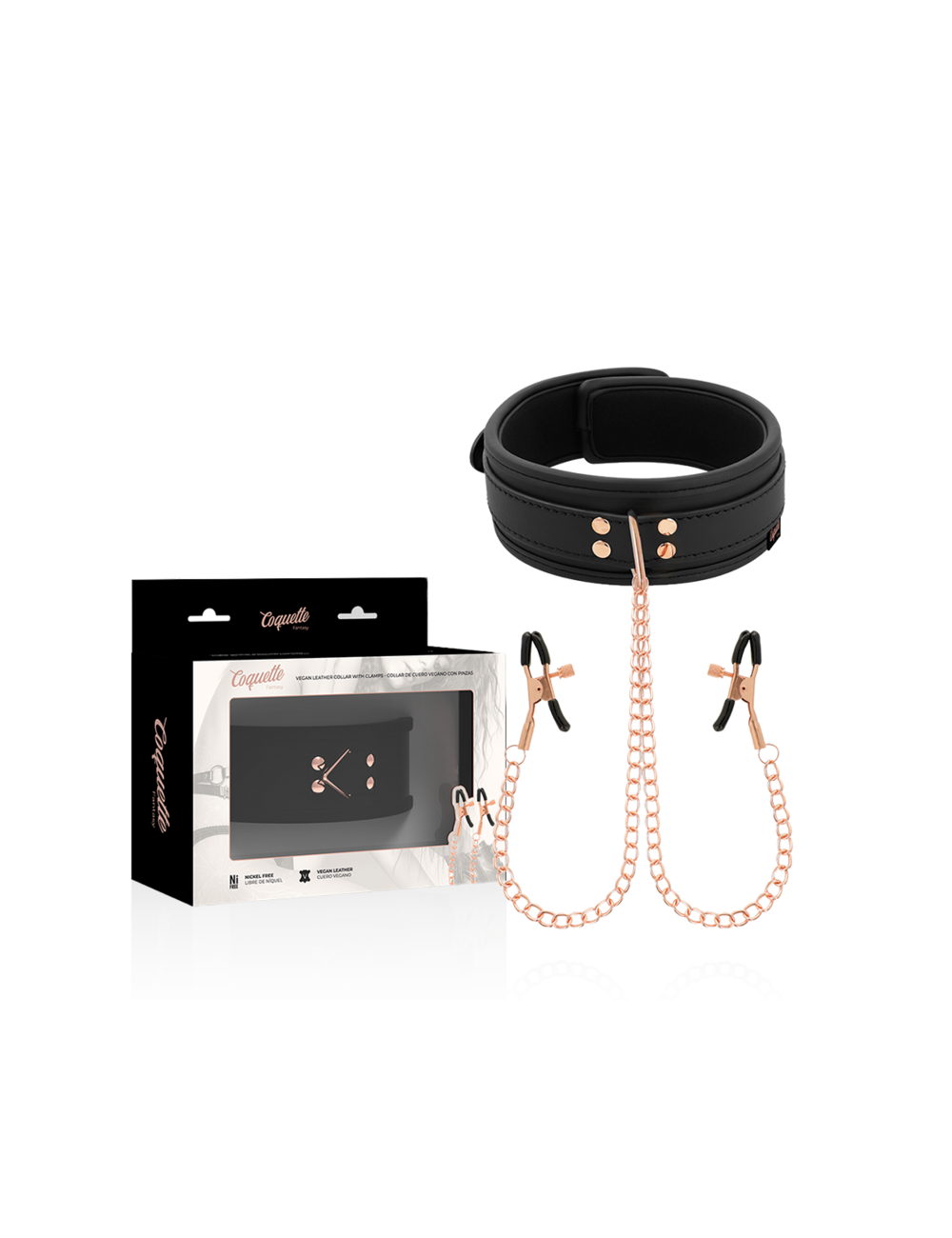 COQUETTE CHIC DESIRE - COLLANA CON PINZA PER CAPEZZOLI FANTASIA CON FODERA IN NEOPRENE COQUETTE CHIC DESIRE - COLLANA CON PINZA PER CAPEZZOLI FANTASIA CON FODERA IN NEOPRENE