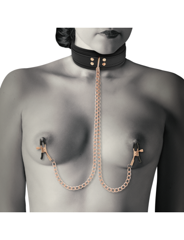 COQUETTE CHIC DESIRE - COLLANA CON PINZA PER CAPEZZOLI FANTASIA CON FODERA IN NEOPRENE