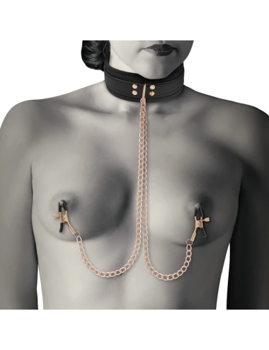 COQUETTE CHIC DESIRE - COLLANA CON PINZA PER CAPEZZOLI FANTASIA CON FODERA IN NEOPRENE