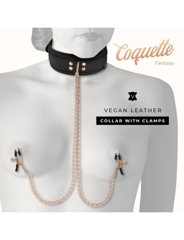 COQUETTE CHIC DESIRE - COLLANA CON PINZA PER CAPEZZOLI FANTASIA CON FODERA IN NEOPRENE
