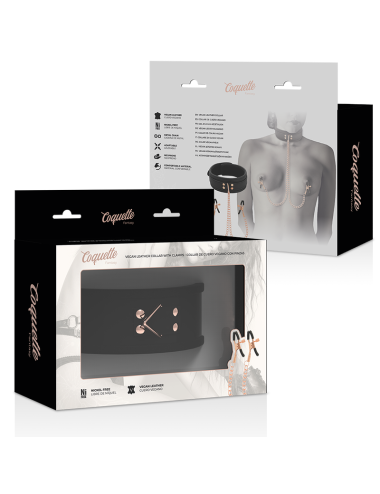 COQUETTE CHIC DESIRE - COLLANA CON PINZA PER CAPEZZOLI FANTASIA CON FODERA IN NEOPRENE