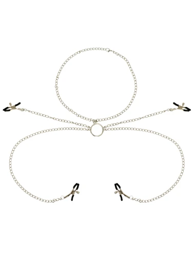 OHMAMA FETISH 4 MORSETTI PER CAPEZZOLI CON COLLANA A CATENA