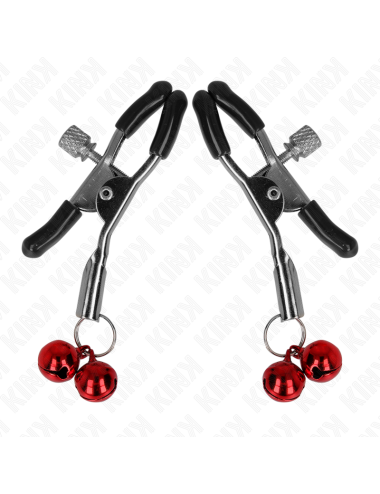 KINK - MORSETTO PER CAPEZZOLI DOPPIA CAMPANA ROSSO 6 CM