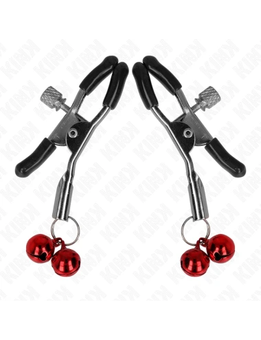 KINK - MORSETTO PER CAPEZZOLI DOPPIA CAMPANA ROSSO 6 CM