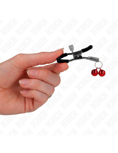KINK - MORSETTO PER CAPEZZOLI DOPPIA CAMPANA ROSSO 6 CM