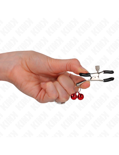 KINK - MORSETTO PER CAPEZZOLI DOPPIA CAMPANA ROSSO 6 CM