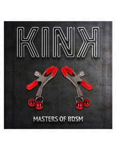 KINK - PINZA PER CAPEZZOLI DOPPIA CAMPANA ROSSA 6 CM