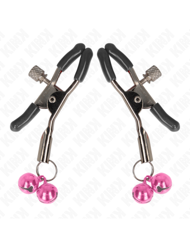 KINK - MORSETTO PER CAPEZZOLI DOPPIA CAMPANA ROSA 6 CM