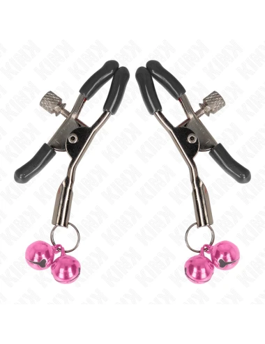 KINK - MORSETTO PER CAPEZZOLI DOPPIA CAMPANA ROSA 6 CM