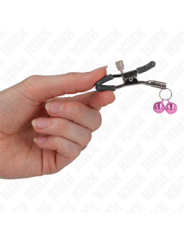 KINK - MORSETTO PER CAPEZZOLI DOPPIA CAMPANA ROSA 6 CM
