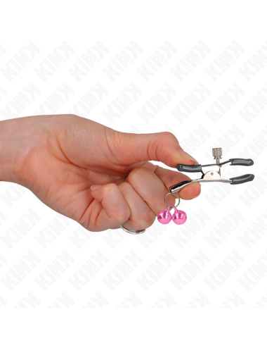 KINK - MORSETTO PER CAPEZZOLI DOPPIA CAMPANA ROSA 6 CM