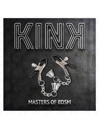 KINK - MORSETTI PER CAPEZZOLI CON CIONDOLO CAMPANELLA IN ARGENTO 6 CM