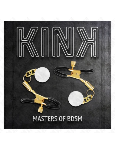 KINK - MORSETTI PER CAPEZZOLI CON PERLINE DI VETRO ORO 6 CM