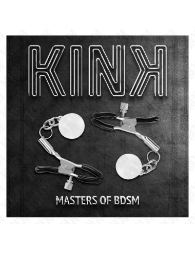 KINK - MORSETTI PER CAPEZZOLI PERLINE DI VETRO ARGENTO 6 CM