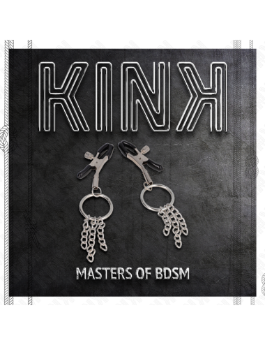 KINK - MORSETTO PER CAPEZZOLO O RING E CATENELLA ARGENTO 6 CM
