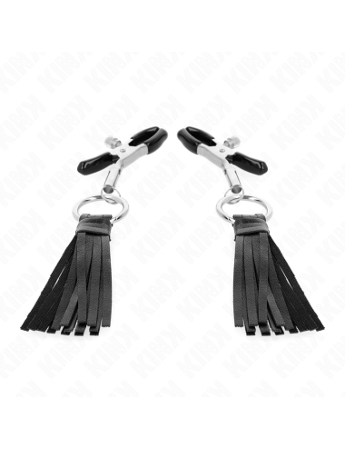 KINK - MORSETTI PER CAPEZZOLI IN SIMILPELLE CON NAPPINE 6 CM