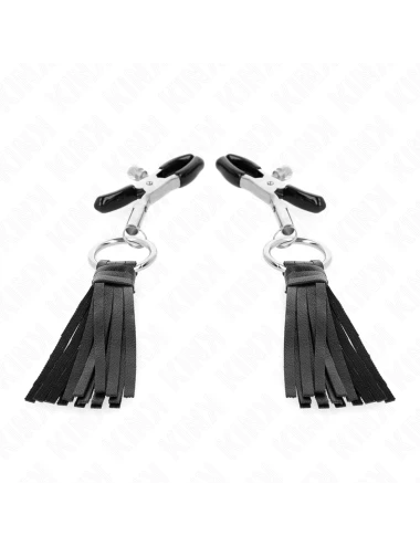 KINK - MORSETTI PER CAPEZZOLI IN SIMILPELLE CON NAPPINE 6 CM