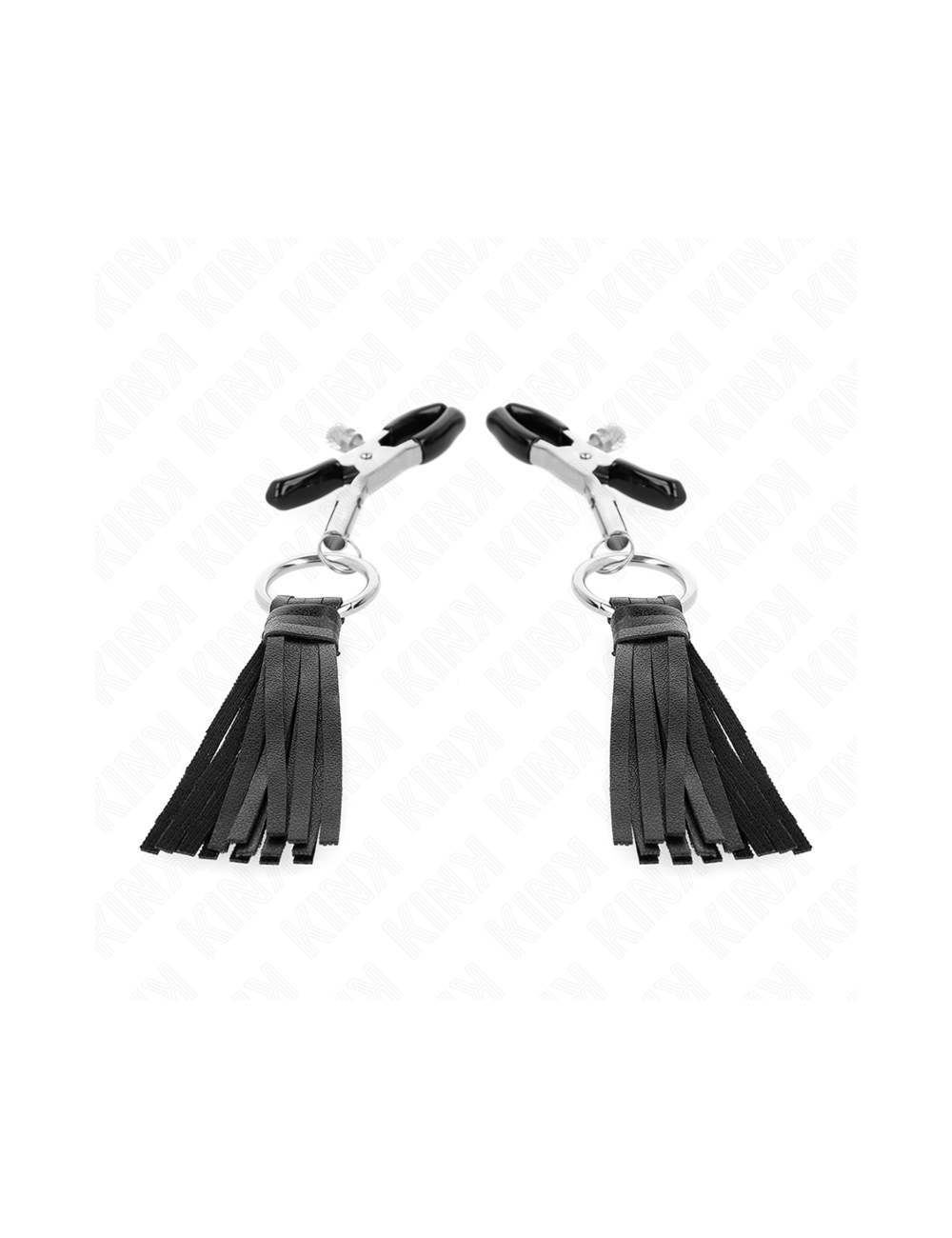 KINK - MORSETTI PER CAPEZZOLI IN SIMILPELLE CON NAPPINE 6 CM