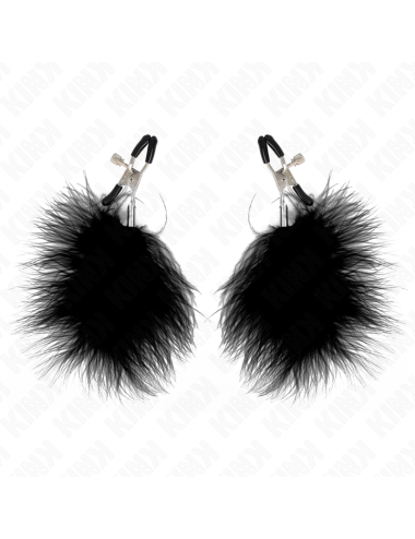 KINK - PINZA PER CAPEzzoli PIUMA NERA 7 CM
