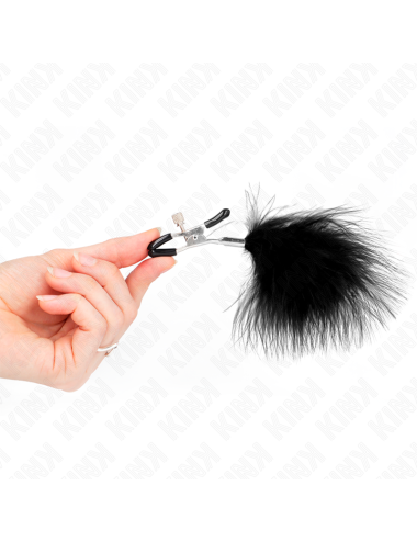 KINK - PINZA PER CAPEzzoli PIUMA NERA 7 CM