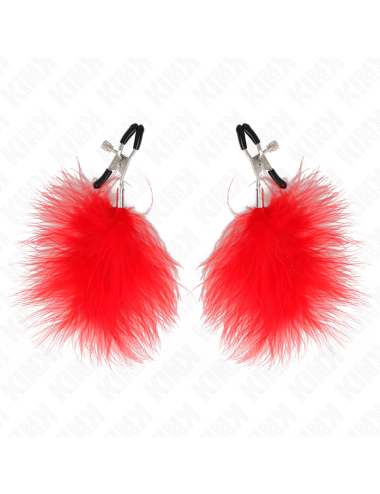 KINK - PINZA PER CAPEzzoli PIUMA ROSSO 7 CM