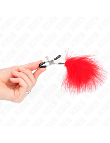 KINK - PINZA PER CAPEzzoli PIUMA ROSSO 7 CM