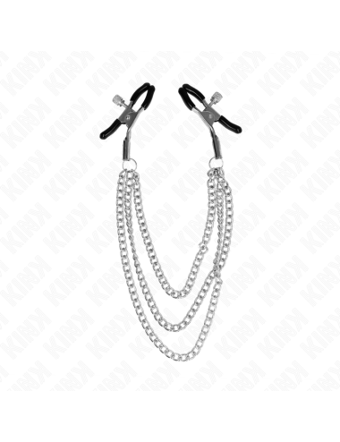 KINK - PINZE PER CAPEzzoli CON 3 CATENE ARGENTO 20/23/28 CM