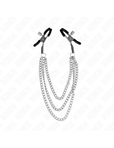 KINK - PINZE PER CAPEzzoli CON 3 CATENE ARGENTO 20/23/28 CM