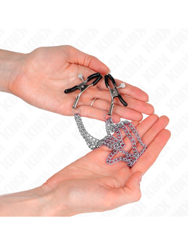 KINK - PINZE PER CAPEzzoli CON 3 CATENE ARGENTO 20/23/28 CM