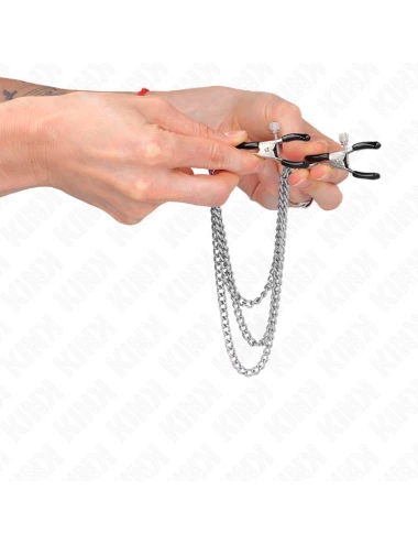 KINK - PINZE PER CAPEzzoli CON 3 CATENE ARGENTO 20/23/28 CM