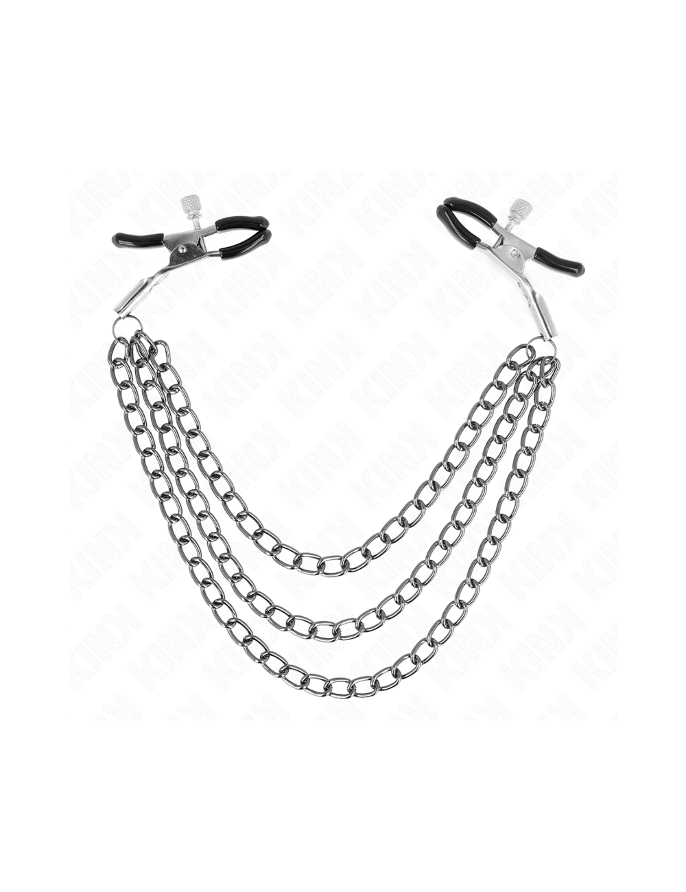 KINK - PINZE PER CAPEzzoli CON 3 CATENE NERE 20/23/28 CM