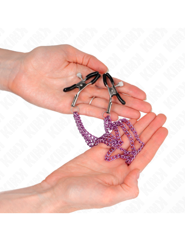 KINK - PINZE PER CAPEzzoli CON 3 CATENE VIOLA 20/23/28 CM