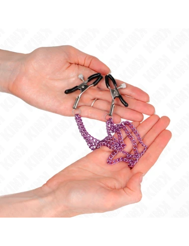 KINK - PINZE PER CAPEzzoli CON 3 CATENE VIOLA 20/23/28 CM