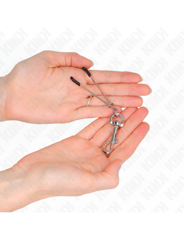 KINK - PINZA PER CAPEzzoli A GANCIO SOTTILE ARGENTO 7 CM