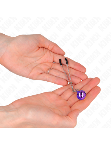 KINK - PINZE PER CAPEZZOLI A CAMPANA SOTTILE VIOLA 7 CM