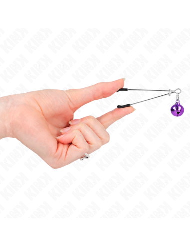KINK - PINZE PER CAPEZZOLI A CAMPANA SOTTILE VIOLA 7 CM