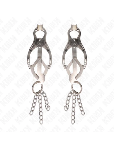 KINK - PINZE PER CAPEZZOLI TRIFOGLIO GIAPPONESE CON CATENINE ARGENTO