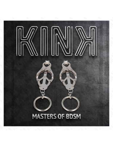 KINK - MORSETTI PER CAPEZZOLI CON O-RING TRIFOGLIO GIAPPONESE ARGENTO