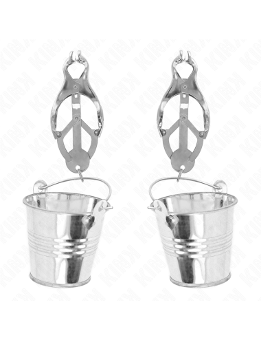 KINK - PINZE PER CAPEZZOLI TRIFOGLIO GIAPPONESE CON SECCHIELLI ARGENTO