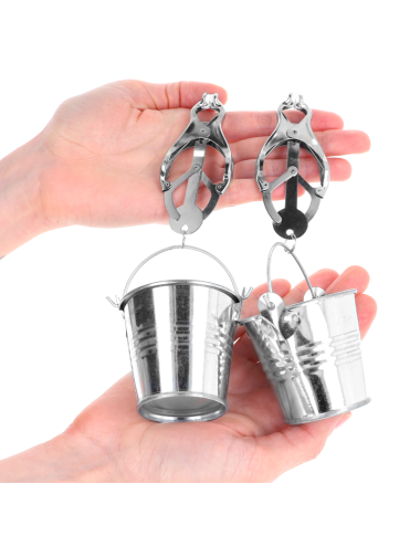 KINK - PINZE PER CAPEZZOLI TRIFOGLIO GIAPPONESE CON SECCHIELLI ARGENTO