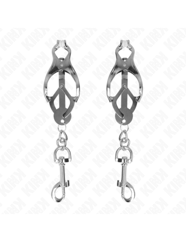 KINK - PINZE PER CAPEZZOLI TRIFOGLIO GIAPPONESE CON GANCI ARGENTO