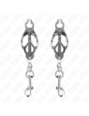 KINK - PINZE PER CAPEZZOLI TRIFOGLIO GIAPPONESE CON GANCI ARGENTO