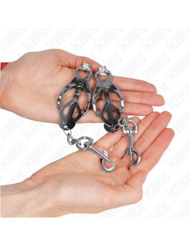 KINK - PINZE PER CAPEZZOLI TRIFOGLIO GIAPPONESE CON GANCI ARGENTO