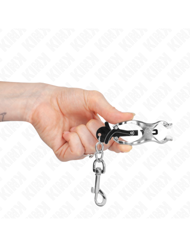 KINK - PINZE PER CAPEZZOLI TRIFOGLIO GIAPPONESE CON GANCI ARGENTO