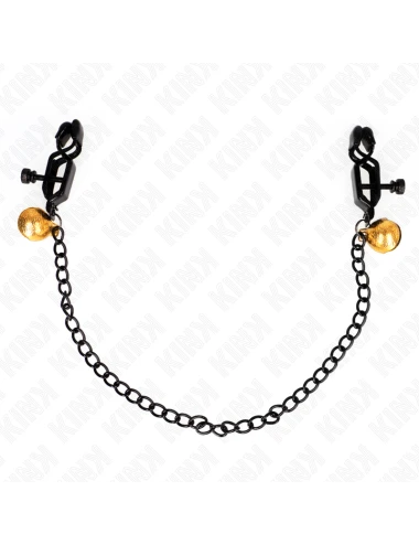 KINK - PINZE PER CAPEZZOLI A CATENA PIATTA E CAMPANA ARGENTO 30 CM