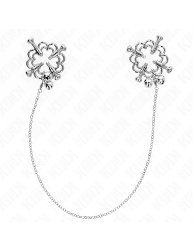 KINK - PINZE PER CAPEZZOLI A FIORE IN METALLO CON CATENA